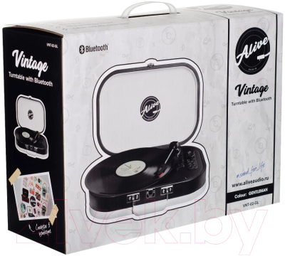 Проигрыватель виниловых пластинок Alive Audio Vintage Gentleman c Bluetooth / VNT-02-GL 