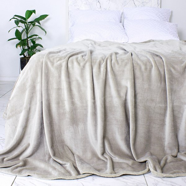 Плед Casa Conforte Royal Flannel 200x220 / 6155395 (серебро)