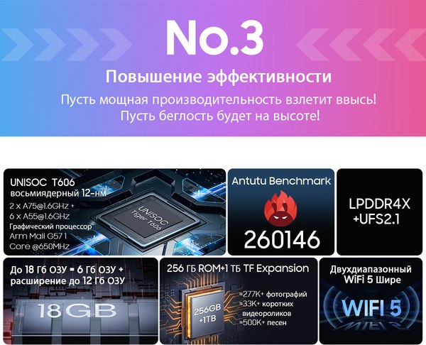 Планшет Blackview Tab 9 6GB/256GB Wi-Fi / TAB 9 WIFI_PINK (розовый)