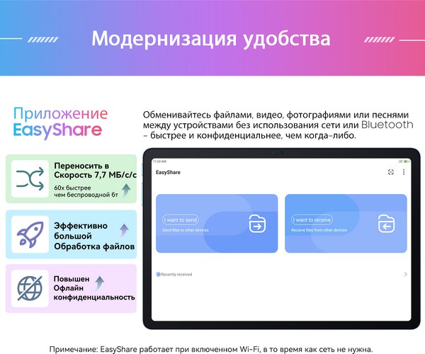 Планшет Blackview Tab 9 6GB/256GB Wi-Fi / TAB 9 WIFI_PINK (розовый)