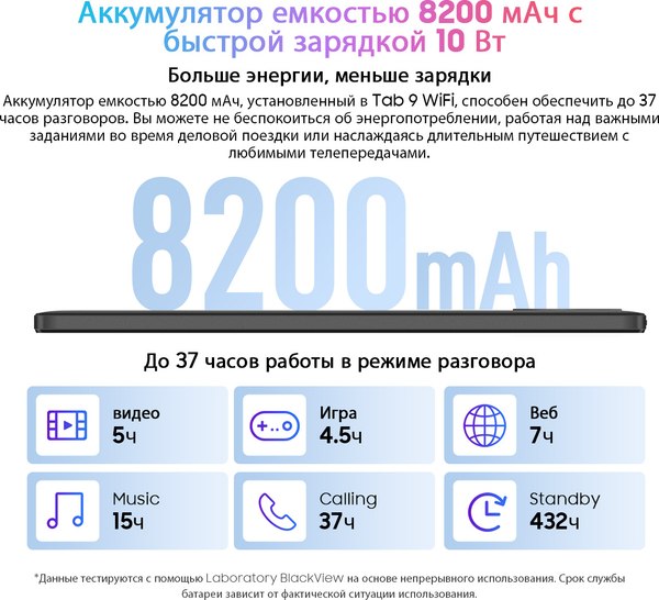 Планшет Blackview Tab 9 6GB/256GB Wi-Fi / TAB 9 WIFI_PINK (розовый)