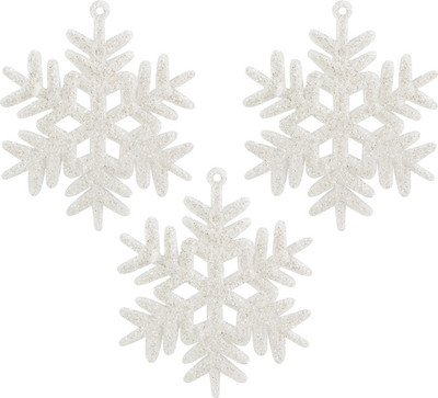 Набор елочных игрушек Волшебная страна Снежинки / 007597 (3шт) - 