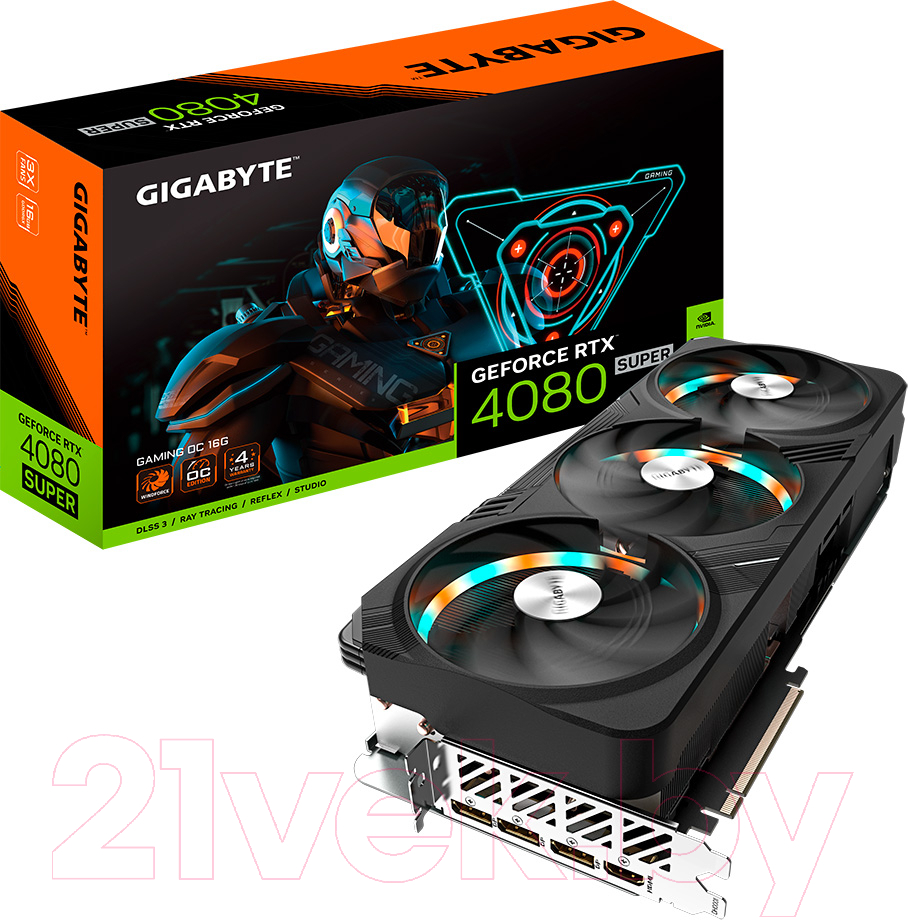 Видеокарта Gigabyte RTX 4080 Super Gaming OC 16G (GV-N408SGAMING OC-16GD)