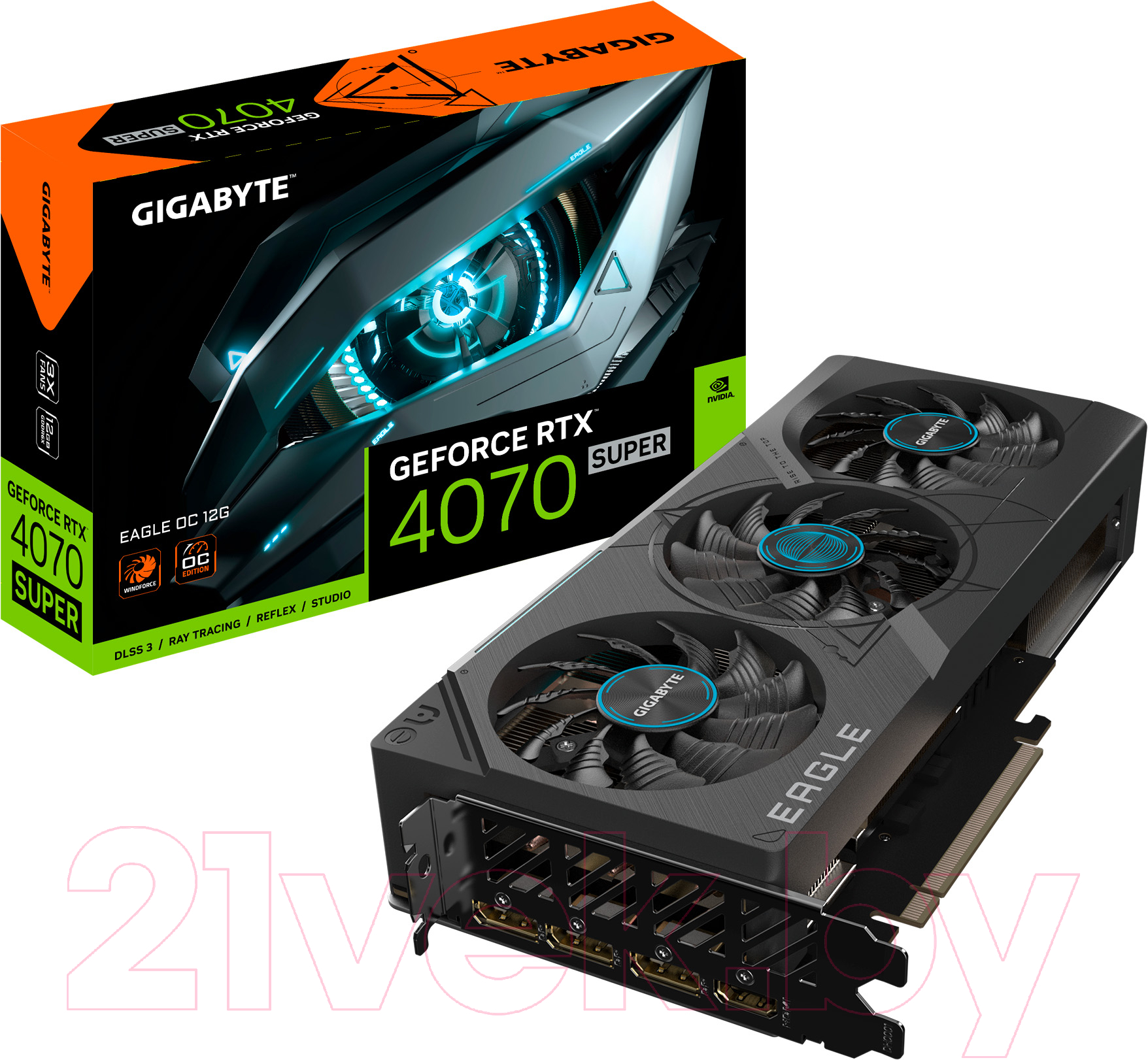 Видеокарта Gigabyte RTX 4070 Super Eagle OC 12G (GV-N407SEAGLE OC-12GD)