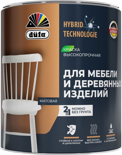 Краска Dufa Для мебели и деревянных изделий. База 1 (750мл)