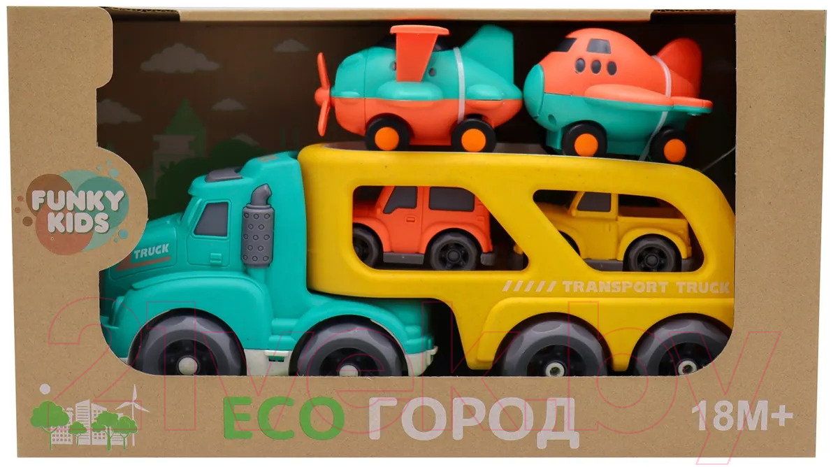 Автовоз игрушечный Funky Toys Эко-машинка / FT0416368