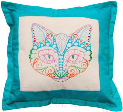 Изображение товара Подушка декоративная MATEX Dream Line Котик / 29-717 (морская волна)