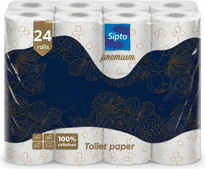 Туалетная бумага Sipto Premium 3-х слойная (24рул, белый) - 