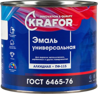 Эмаль Krafor ПФ-115 (1.8кг, красный) - 