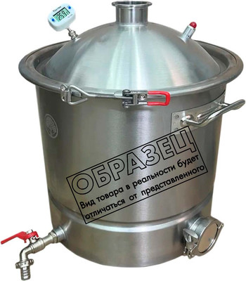 

Перегонный куб, С зиговкой крышка кламп DN 2.0 выход под тэн кламп 2 70л