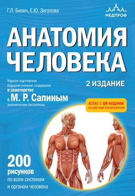 Атлас Эксмо Атлас анатомии человека. 2 издание, мягкая обложка (Билич Габриэль Лазаревич, Зигалова Елена Юрьевна) - 