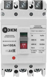 Выключатель автоматический ЭКМ ВА 063-N-040-УХЛ3-3Р ВА57 40А / 334367