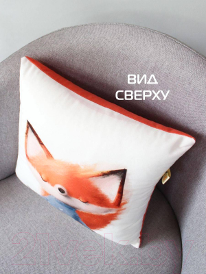 Подушка декоративная MATEX Fluffy. Рыжик дзен / 63-605 (белый/серо-голубой/лососевый)