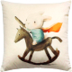 Миниатюра изображения товара Подушка декоративная MATEX Fluffy. Зайка-рыцарь / 62-370 (молочный/оранжевый/коричневый)