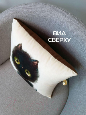 Подушка декоративная MATEX Fluffy. Шварц / 62-448 (молочный/черный/коричневый)