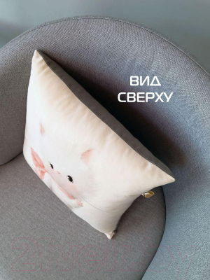 Подушка декоративная MATEX Fluffy. Вайс / 62-455 (молочный/светло-розовый/светло-серый)