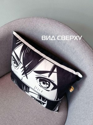 Подушка декоративная MATEX Anime. Eyes / 63-384 (черный/белый)