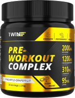 Комплексные аминокислоты 1WIN Pre-workout (35 порций, ананас/грейпфрут) - 