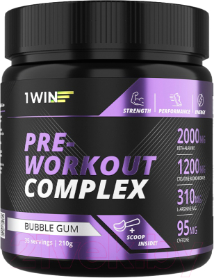 Комплексные аминокислоты 1WIN Pre-workout (35 порций, бабл гам)