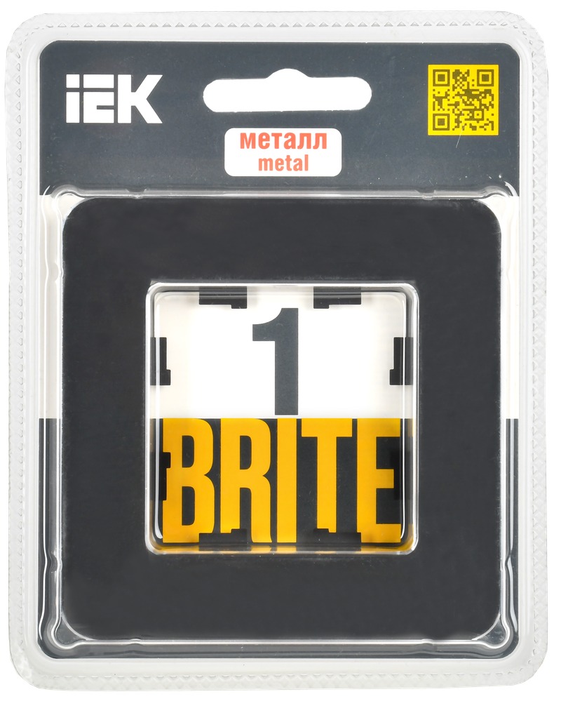 Рамка для выключателей и розеток IEK Brite BR-M12-M-21-K02 (металл/черный) — фото 6