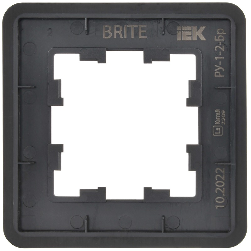 Рамка для выключателей и розеток IEK Brite BR-M12-M-21-K02 (металл/черный) — фото 5