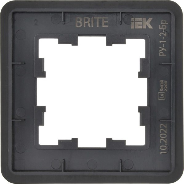 Рамка для выключателя IEK Brite BR-M12-M-21-K02 (металл/черный)