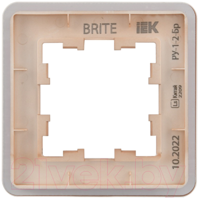 Рамка для выключателя IEK Brite BR-M12-G-41-K97 (дымчатый)