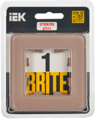 Рамка для выключателя IEK Brite BR-M12-G-41-K97 (дымчатый)