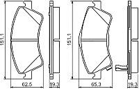 Тормозные колодки Bosch 0986494187 - 