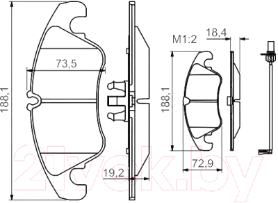 

Тормозные колодки Bosch, 0986494259