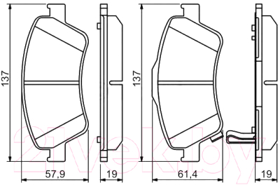 

Тормозные колодки Bosch, 0986494260