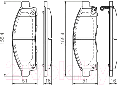 

Тормозные колодки Bosch, 0986494268