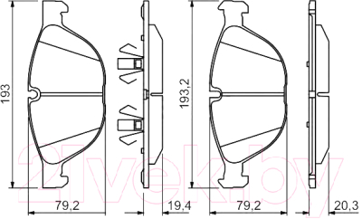 

Тормозные колодки Bosch, 0986494307