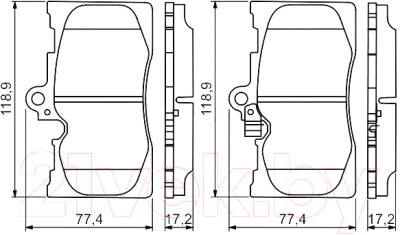 Тормозные колодки Bosch 0986494252