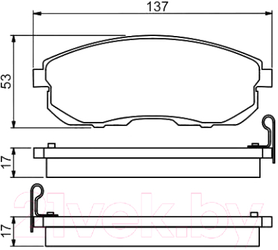 

Тормозные колодки Bosch, 0986494277