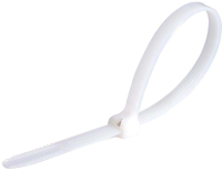 Стяжка для кабеля Fortisflex КСЗ 5x300 58494 (100шт, белый) - 