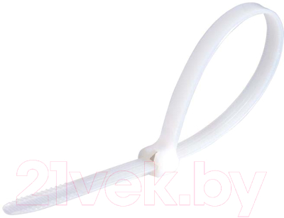 Стяжка для кабеля Fortisflex КСЗ 5x300 58494 (100шт, белый)
