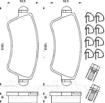 

Тормозные колодки Bosch, 0986424801