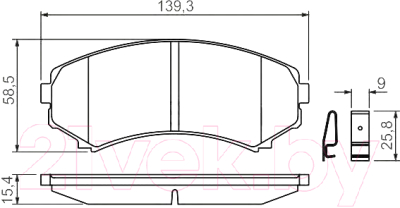 

Тормозные колодки Bosch, 0986424709