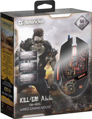 Мышь Defender Kill'em All GM-480L / 52480