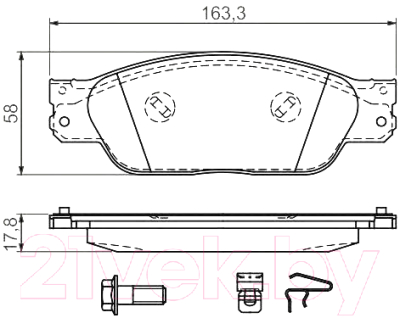 

Тормозные колодки Bosch, 0986494141