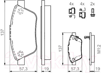 

Тормозные колодки Bosch, 0986494157