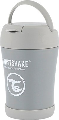 Термос для еды Twistshake Insulated Food Container / 78751 (350мл, пастельный серый) - 