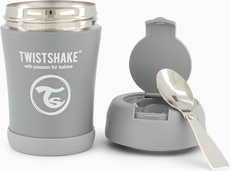 Термос для еды Twistshake Insulated Food Container / 78751 (350мл, пастельный серый)