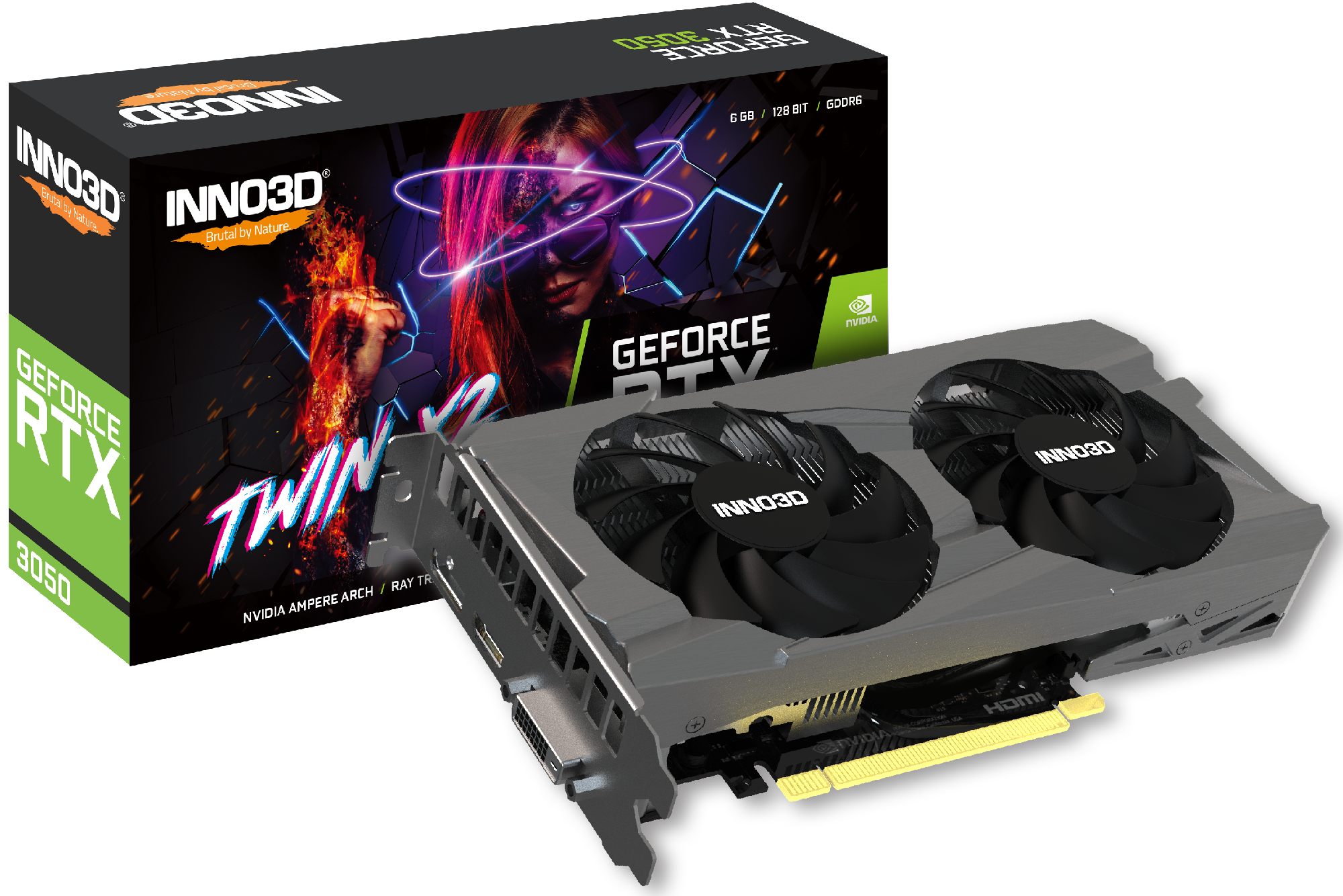 Видеокарта Inno3D GeForce RTX 3050 Twin X2 6GB (N30502-06D6-1711VA60)