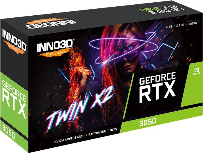 Видеокарта Inno3D GeForce RTX 3050 Twin X2 6GB (N30502-06D6-1711VA60)