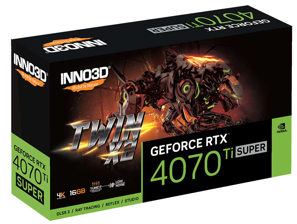 Видеокарта Inno3D GeForce RTX 4070 Ti Super Twin X2 16GB (N407TS2-166X-186156N)