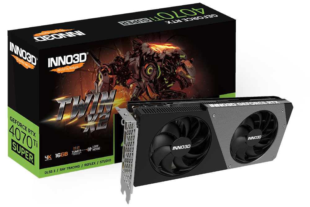 Видеокарта Inno3D GeForce RTX 4070 Ti Super Twin X2 16GB (N407TS2-166X-186156N)