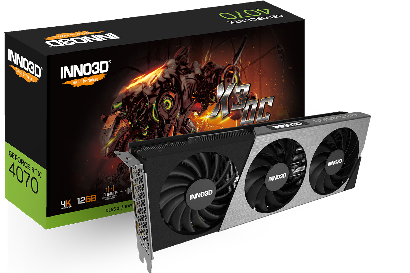 Видеокарта Inno3D GeForce RTX 4070 X3 OC 12GB (N40703-126XX-185252L)