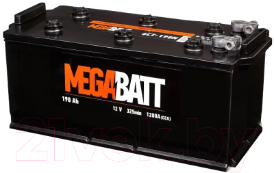 Автомобильный аккумулятор Mega Batt R+ 1200A под болт / 6СТ-190N (190 А/ч)